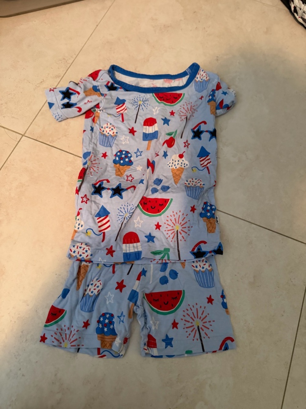 Little Sleepies Blue Fireworks & Treats PJ Set